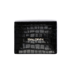 BALDININI Card case holder Croco Wallet Black