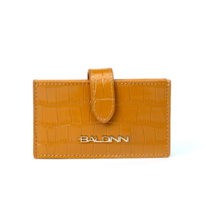 BALDININI Card case holder Croco Wallet  Orange