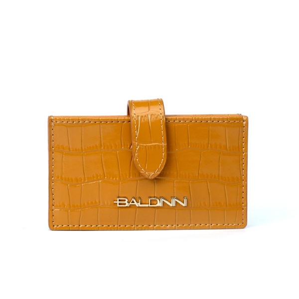 BALDININI Card case holder Croco Wallet  Orange